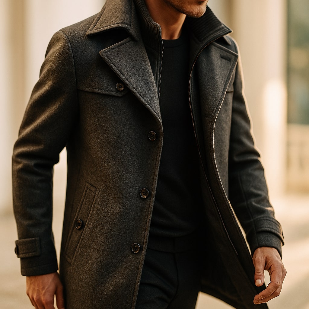 Jude | Men's Classic Long Wool Coat for Winter