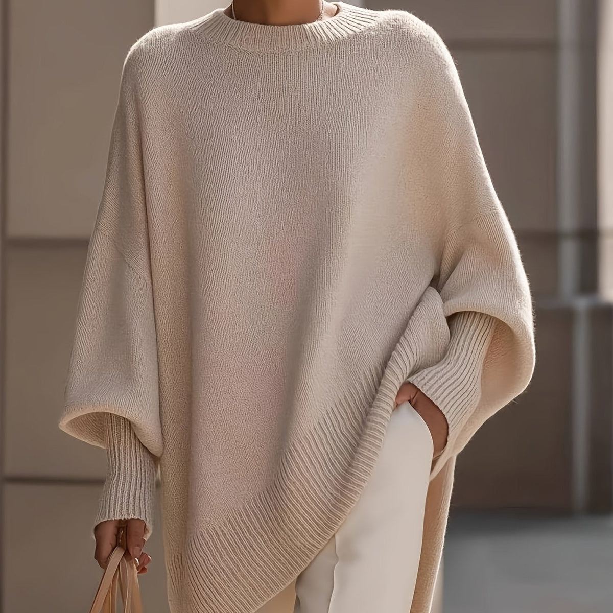 Cerelia | Women's Ribbed Crew Neck Jumper