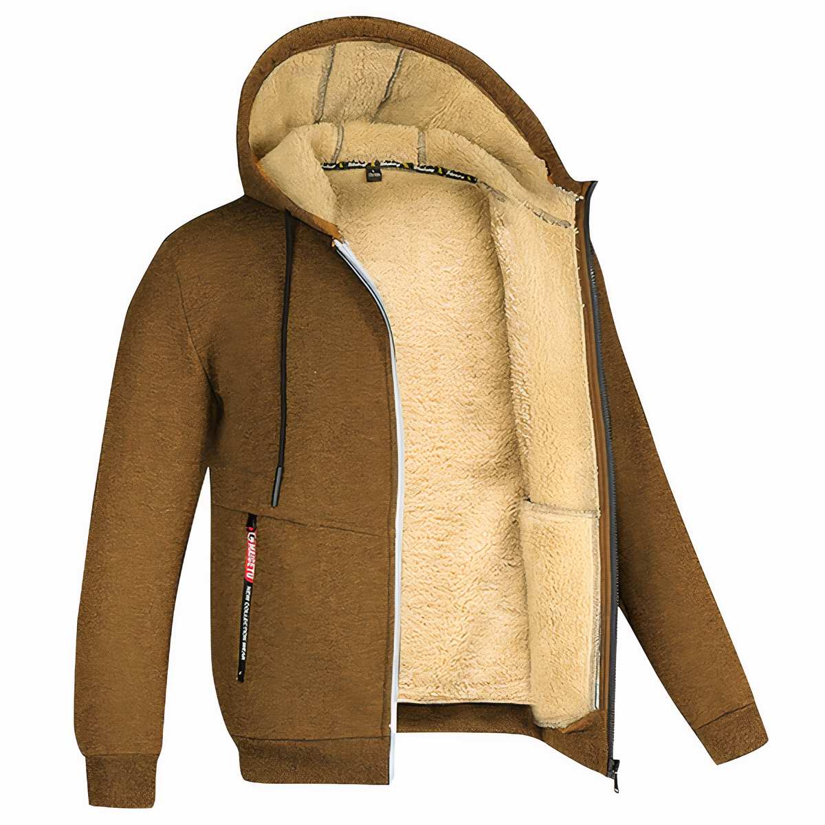 Randy | Men's Cosy Fleece-Lined Hooded Zip-Up Jacket for Winter