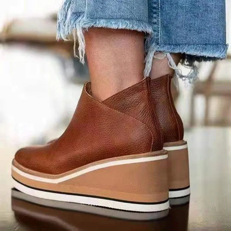 Courtney | Women's Elegant Wedge Boots