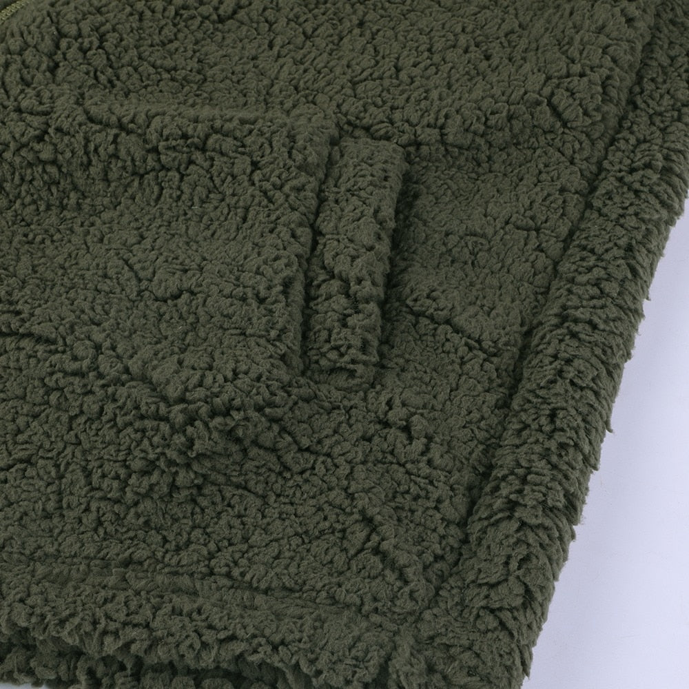 Ellen | Women's Cosy Hooded Open-Front Teddy Jacket for Winter