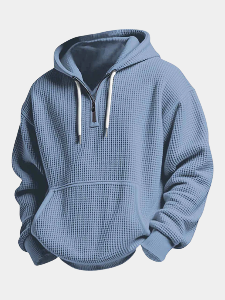 Kieran | Men's Waffle-Knit Hoodie for Winter