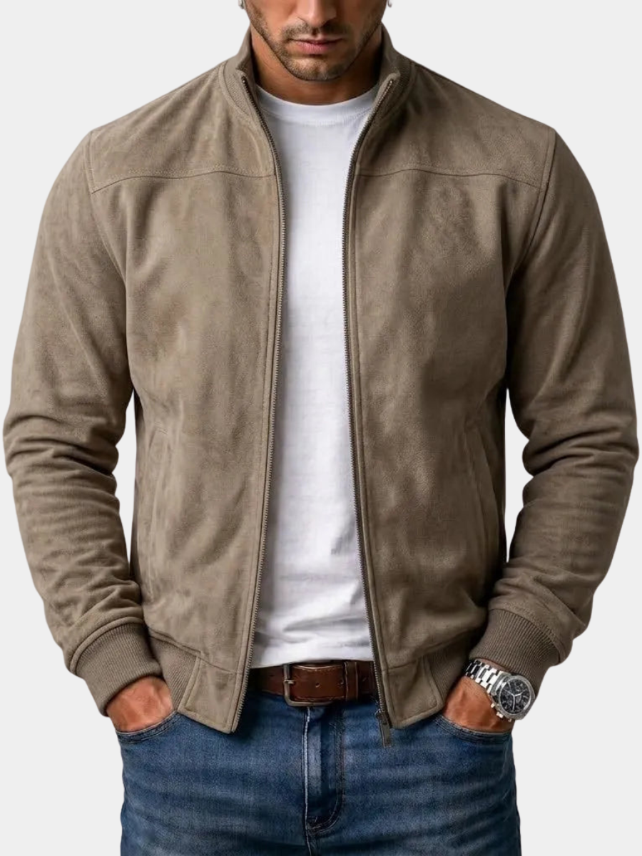Samuel | Men's Suede Bomber Jacket