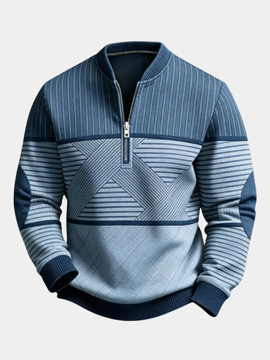Lewis | Men's Contrast Half-Zip Jumper for Winter