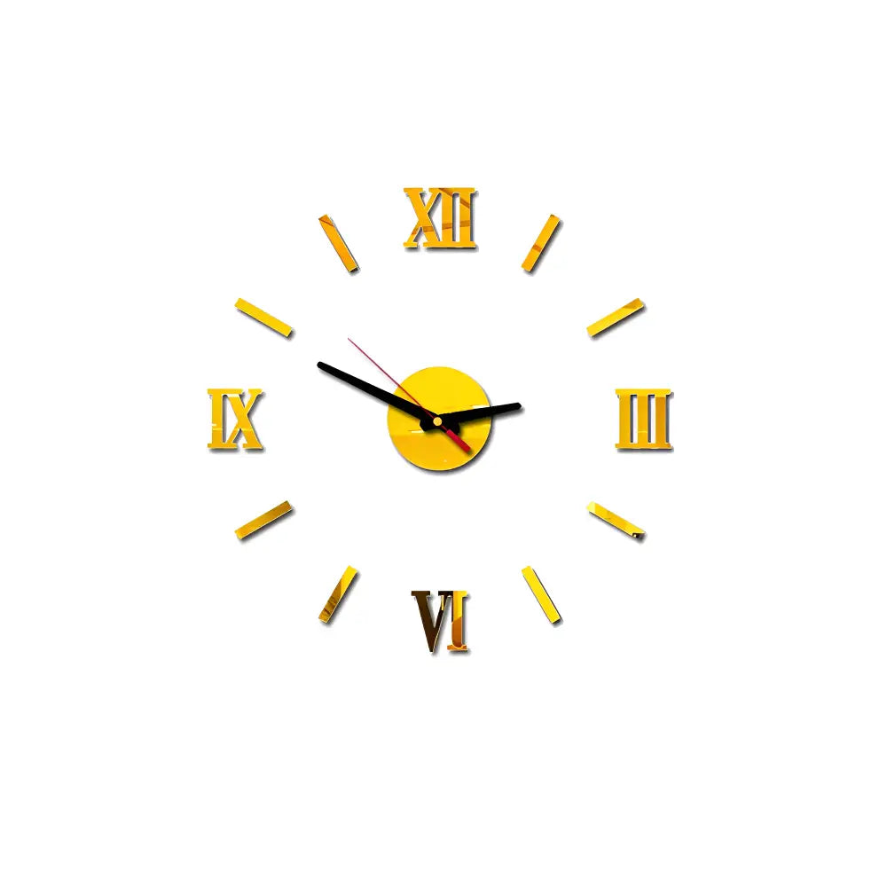 Modern Wall Clock Stickers | 3D Design with Adjustable Sizes | Elegant Home Decor for Stylish Interiors