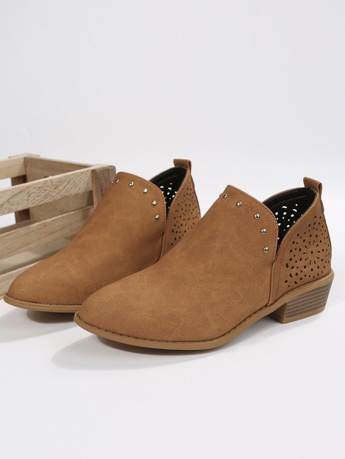 Quintessa | Women's Stylish Perforated Ankle Boots