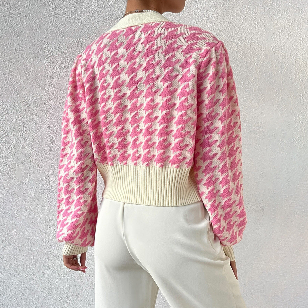 Violet | Women's Chic Cropped V-Neck Cardigan for Winter