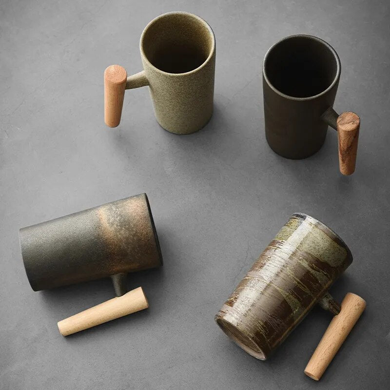 Rustic Charm | Ceramic Mug with Textured Finish | Vintage-Inspired Drinkware for Cozy Moments