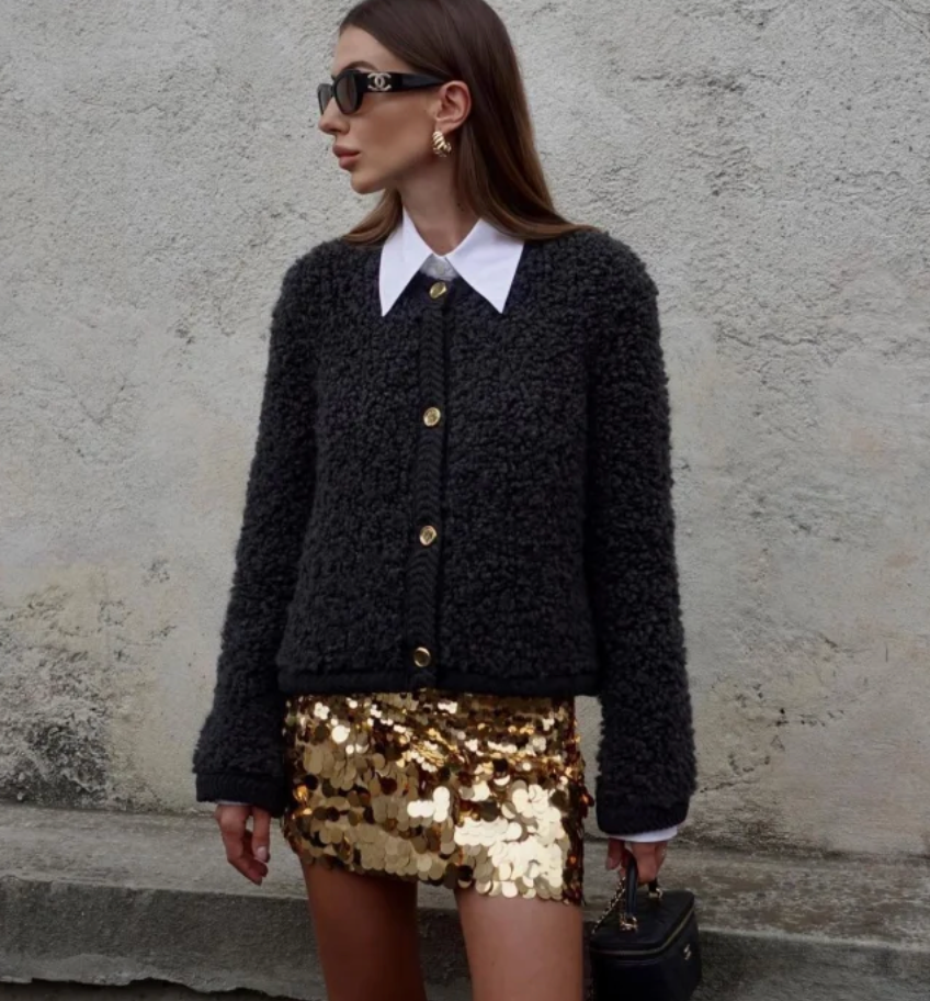 Georgia | Women's Stylish Button-Front Cardigan Jacket for Winter