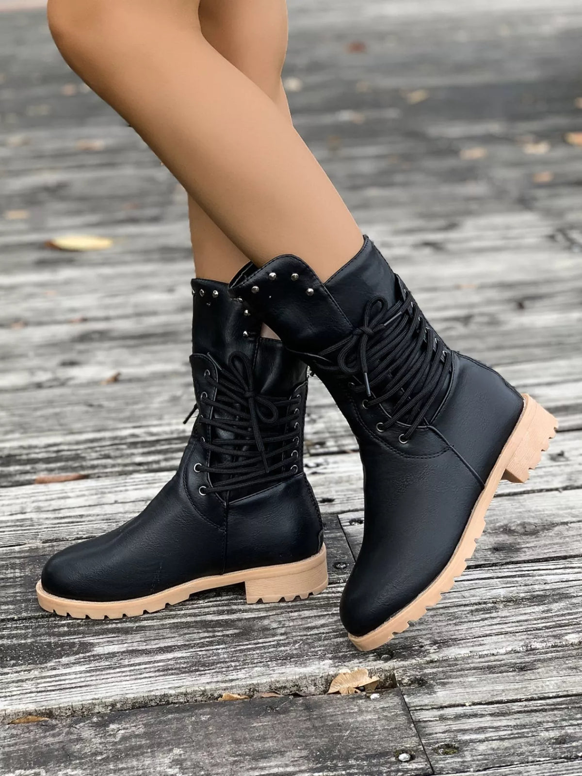 Susan | Women's Elegant Round-Toe Block Heel Boots