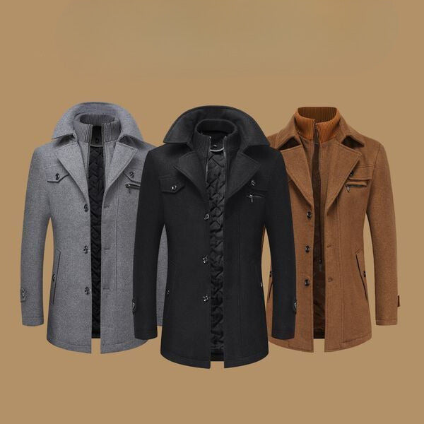 Randall | Men's Classic Double-Breasted Pea Coat for Winter