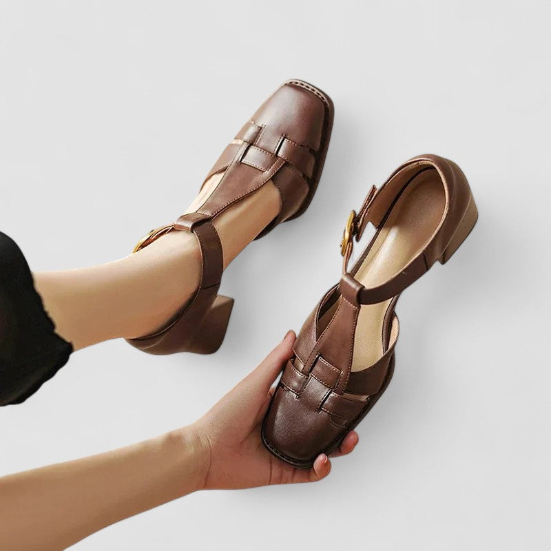 Krista | Women's Elegant Orthopedic T-Strap Heels