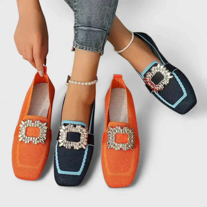 Shannon | Women's Embellished Square-Toe Loafers