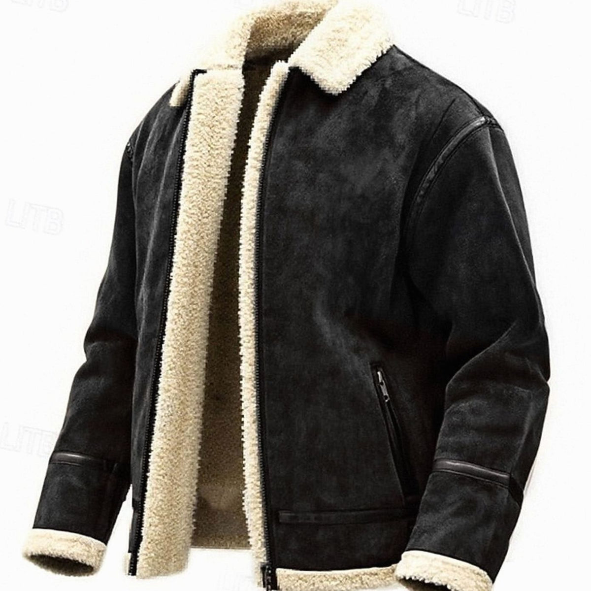 Thomas | Men's Premium Sherpa-Lined Full-Zip Aviator Bomber Jacket