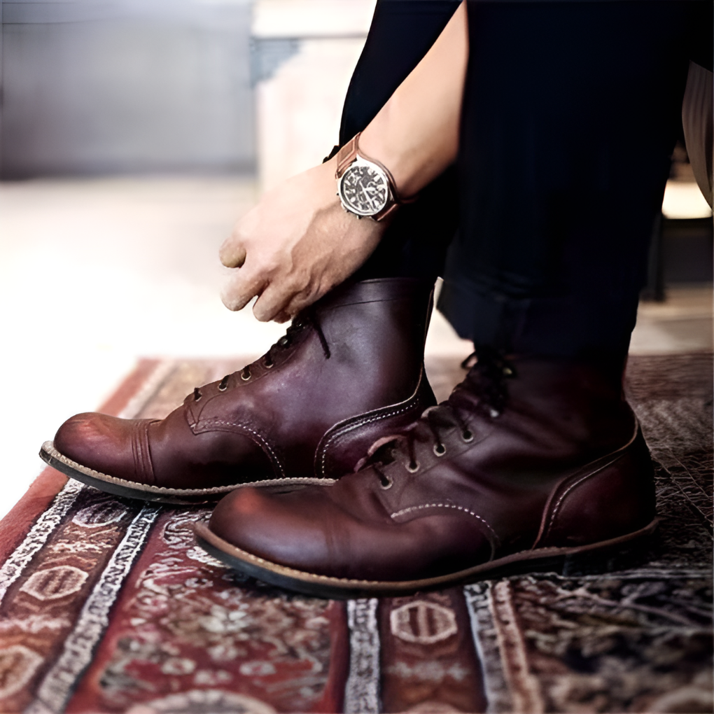 Robbie | Men's Classic Vintage Lace-Up Leather Boots