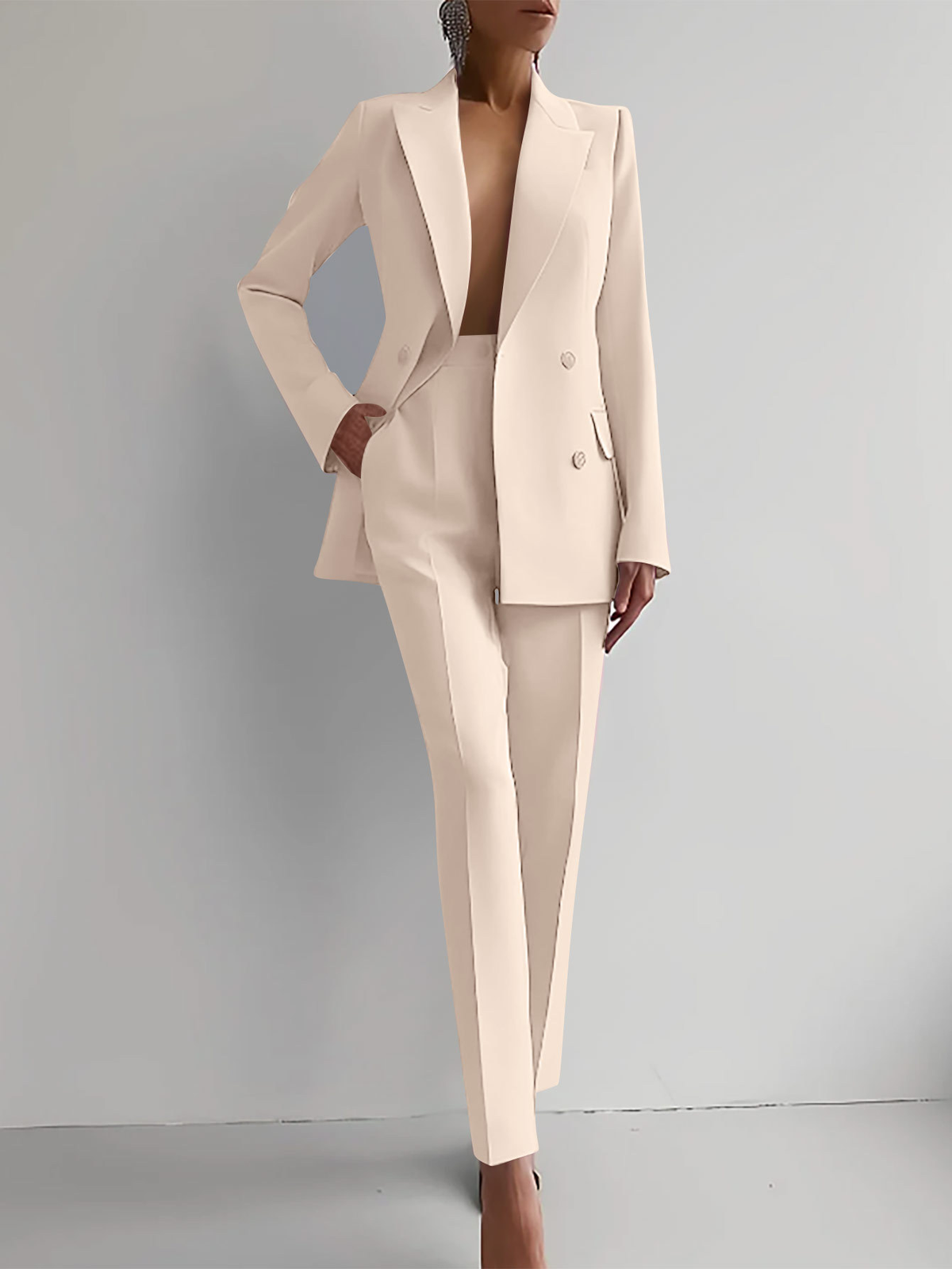 Noelle | Women's Elegant Double-Breasted Pantsuit