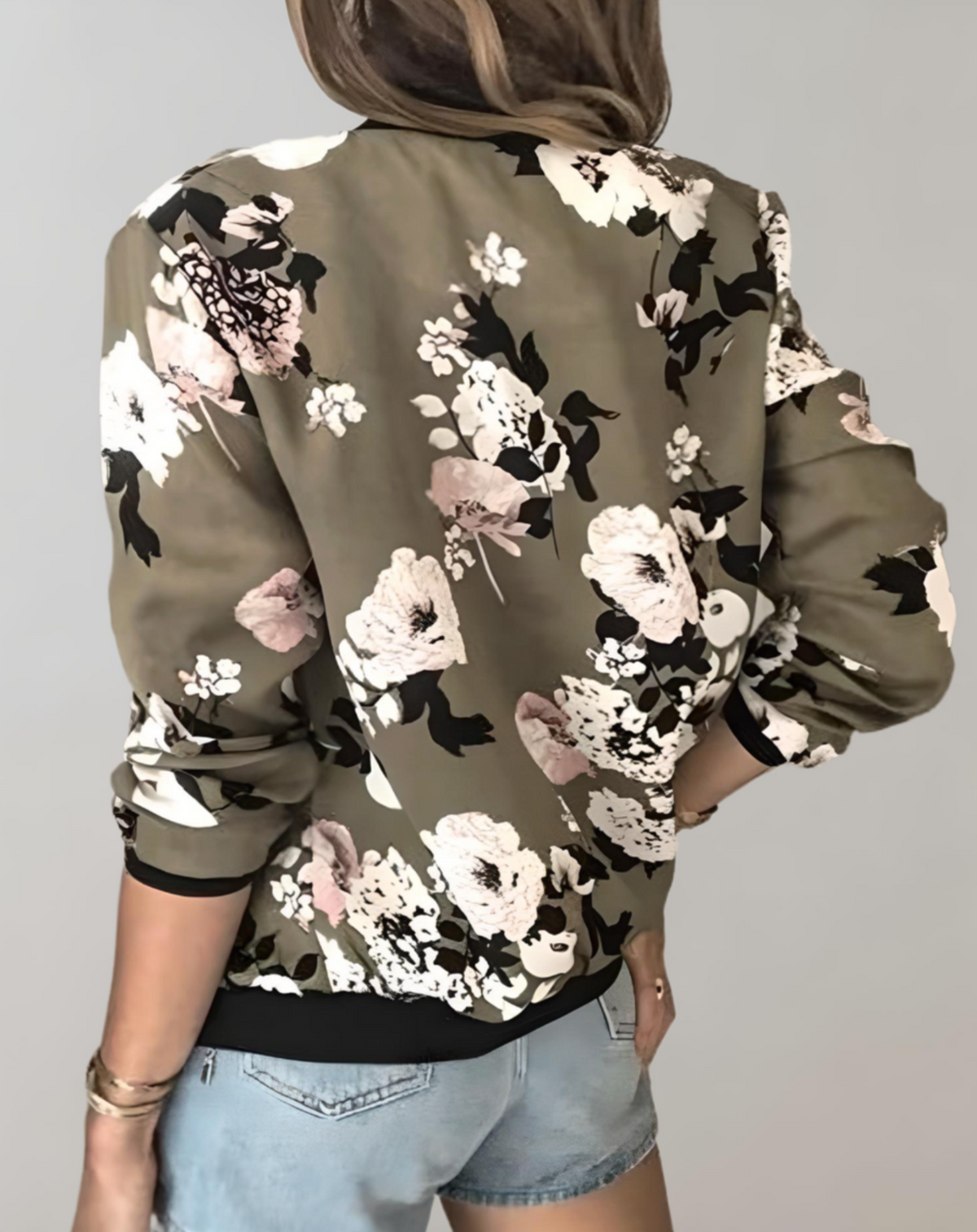 Phyllis | Women's Elegant Floral Bomber Jacket