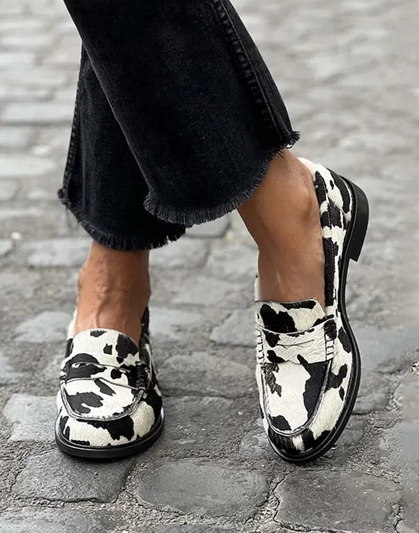 Carol | Women's Stylish Animal Print Penny Loafers