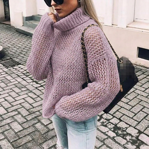 Priscilla | Women's Oversized Chunky-Knit Turtleneck Jumper for Winter