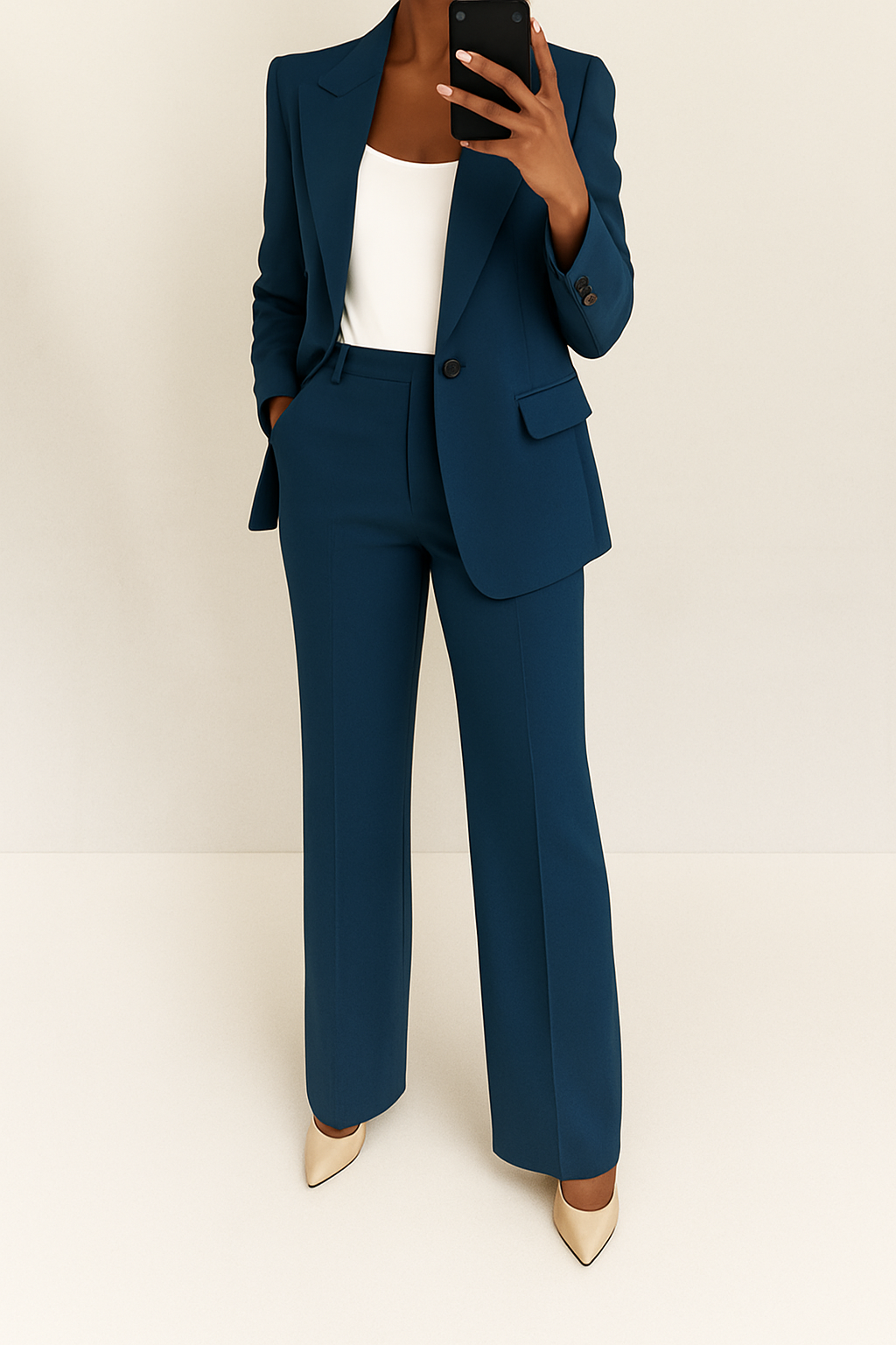 Erin | Women's Elegant Blazer & Wide-Leg Trousers Suit Set