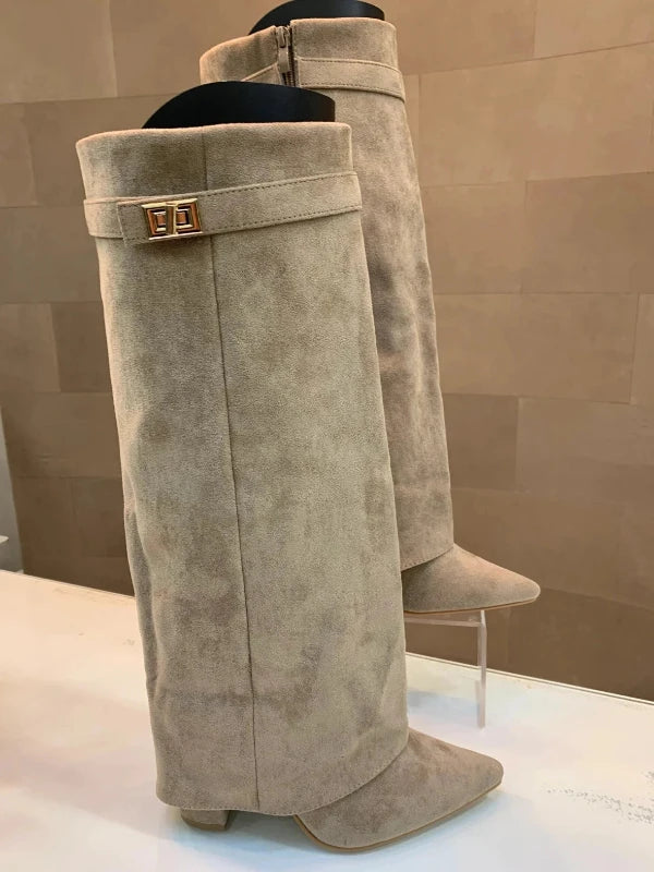 Penny | Women's Elegant PU Leather Block Heel Boots