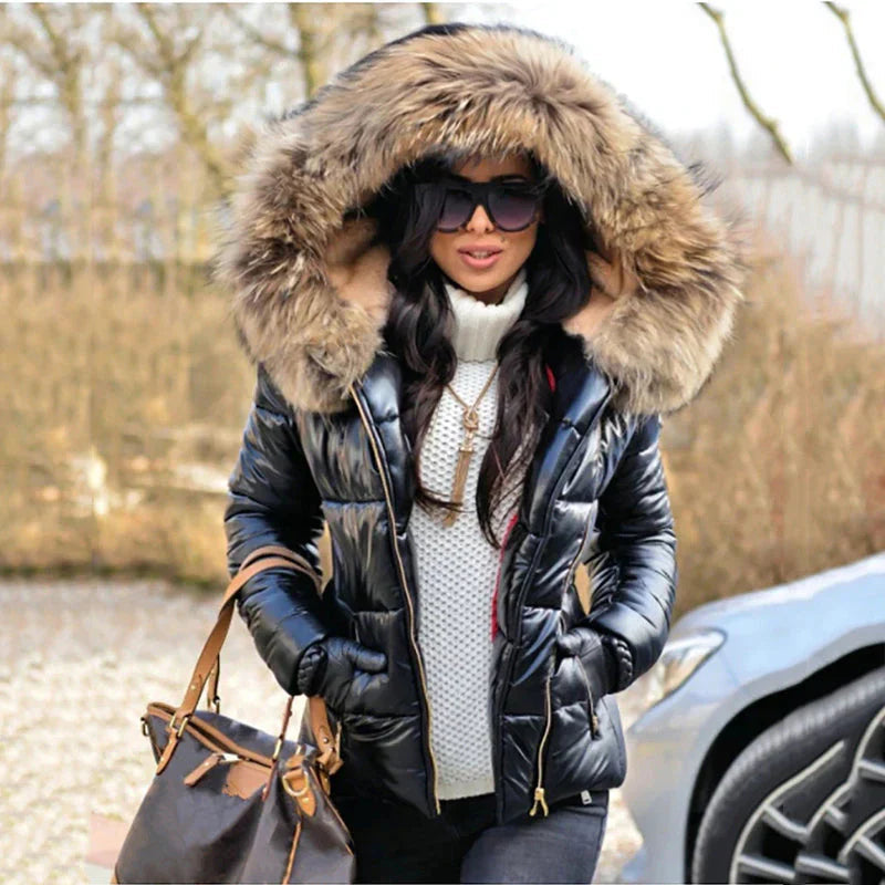 Erin | Women's Cosy Faux Fur Hooded Puffer Jacket for Winter