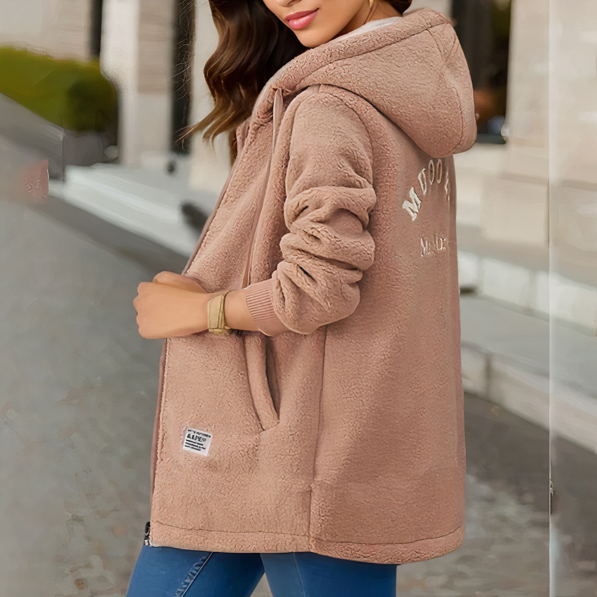Una | Women's Cosy Hooded Fleece Jacket for Winter