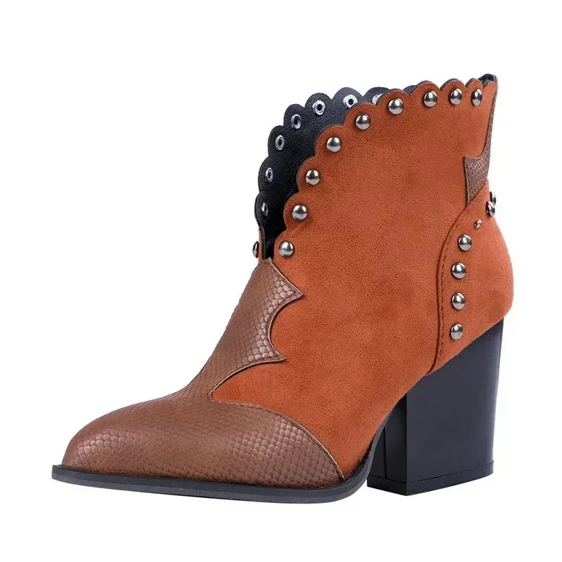 Eleanor | Women's Stylish Lace-Up Cowboy Boots
