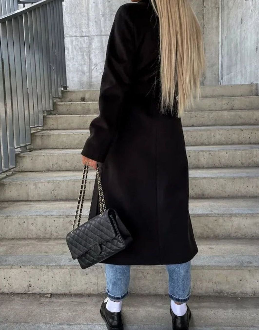 Penny | Women's Elegant Long Double-Breasted Coat for Winter