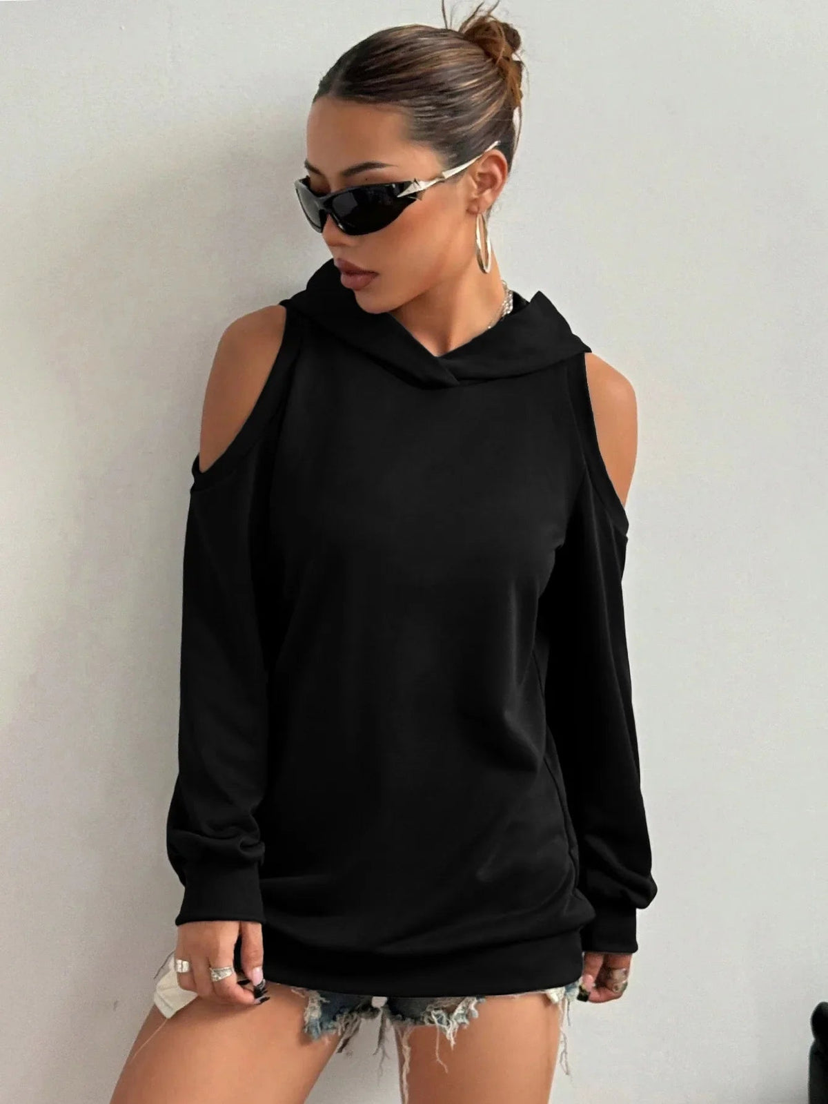 Cleo | Women's Chic Off-Shoulder Hoodie for Winter