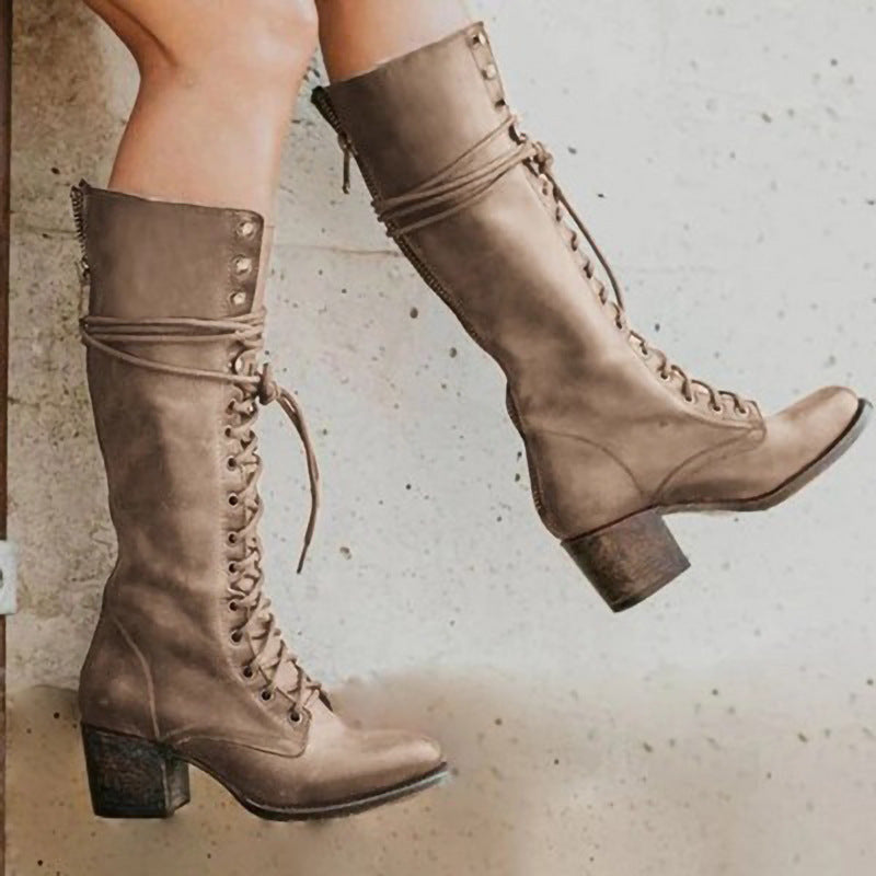 Gemma | Women's Orthopedic Leather Lace-Up Comfort Boots