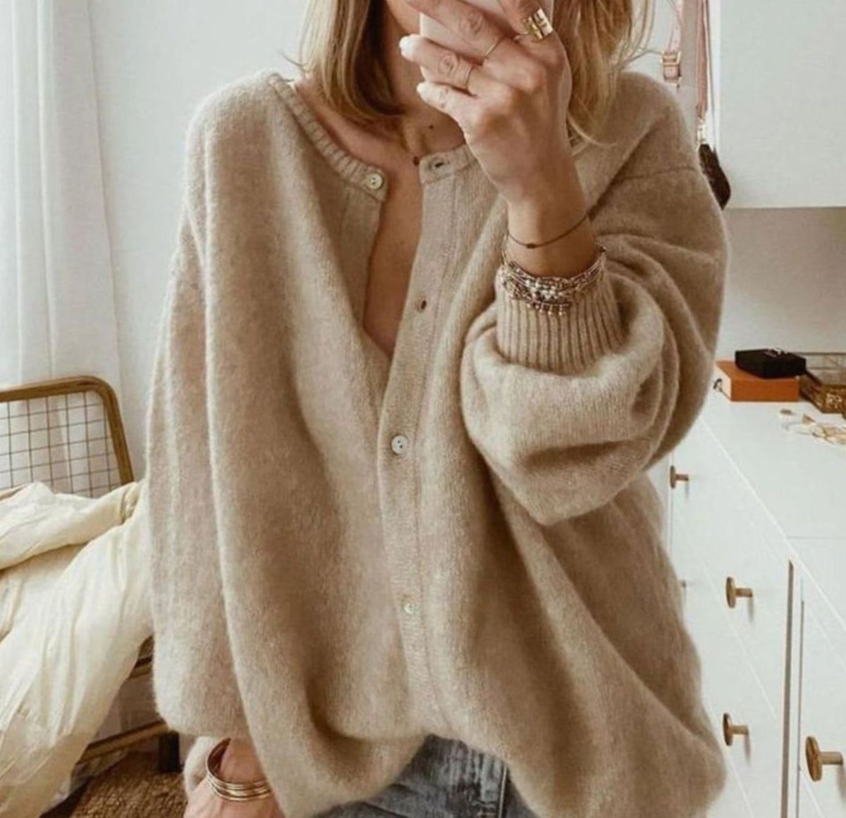 Hattie | Women's Oversized Button-Up Knit Cardigan for Winter