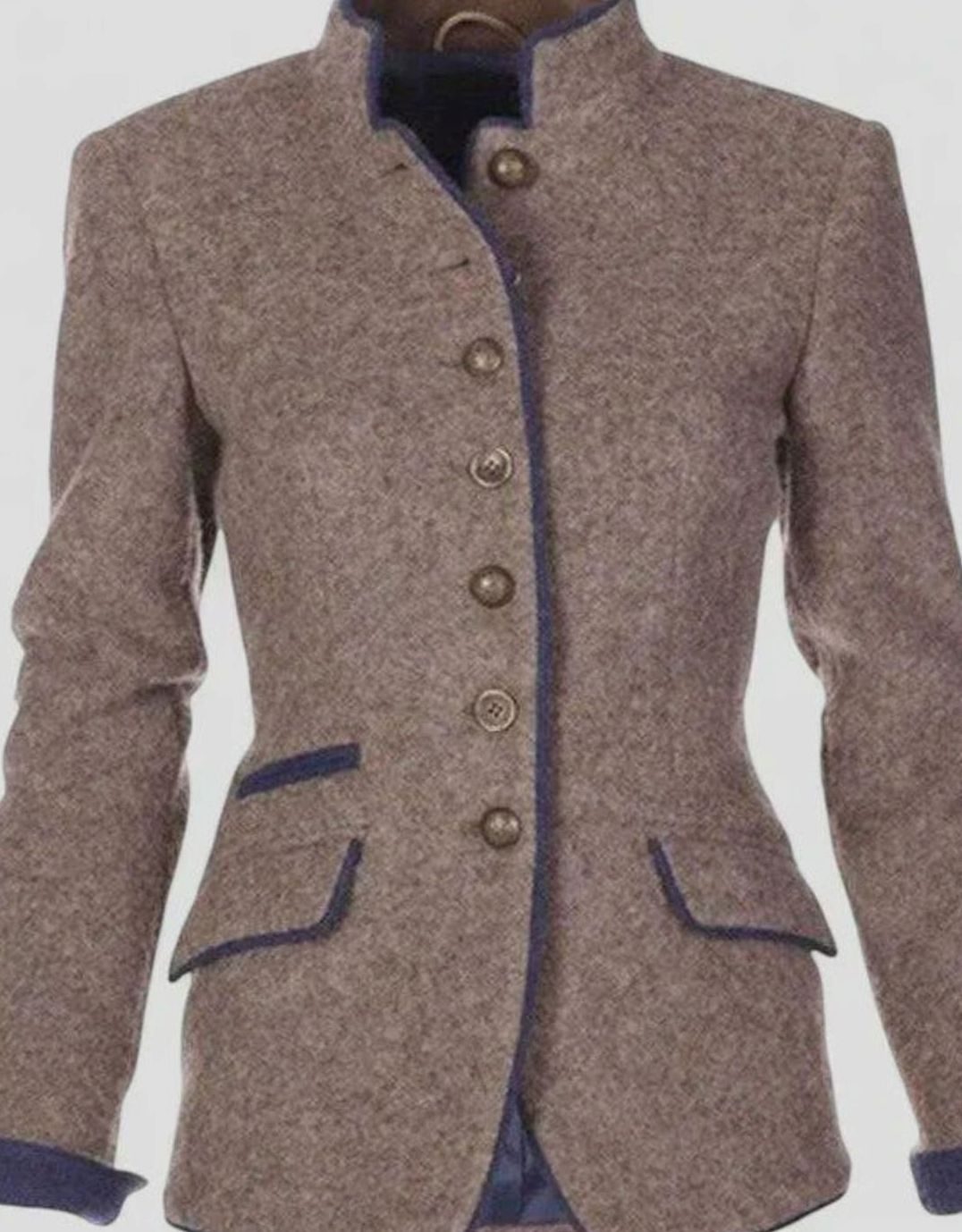 Imogen | Women's Elegant Stand-Collar Button-Up Cardigan Blazer