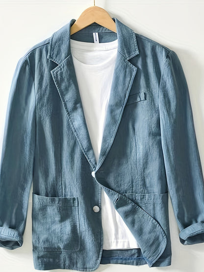 Nathan | Men's Classic Cotton Lapel Jacket