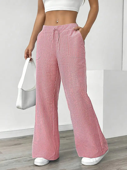 Linda | Chic Striped Trousers with Pockets