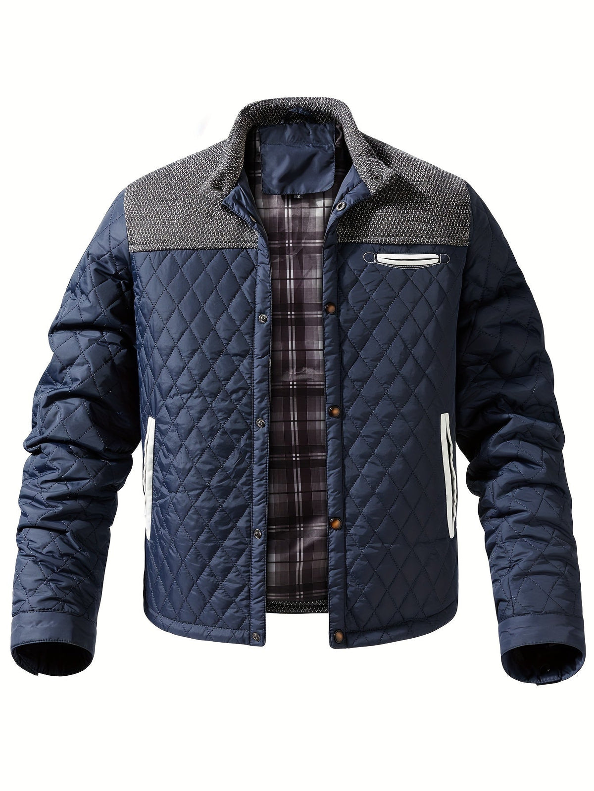 Frank | Men's Colour-Block Stand-Collar Jacket
