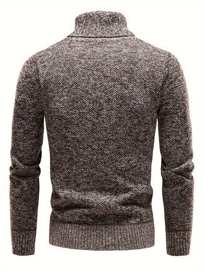 Ryan | Men's Rib-Knit Lapel Jumper for Winter