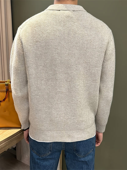 Albie | Men's Premium Ribbed Polo Jumper