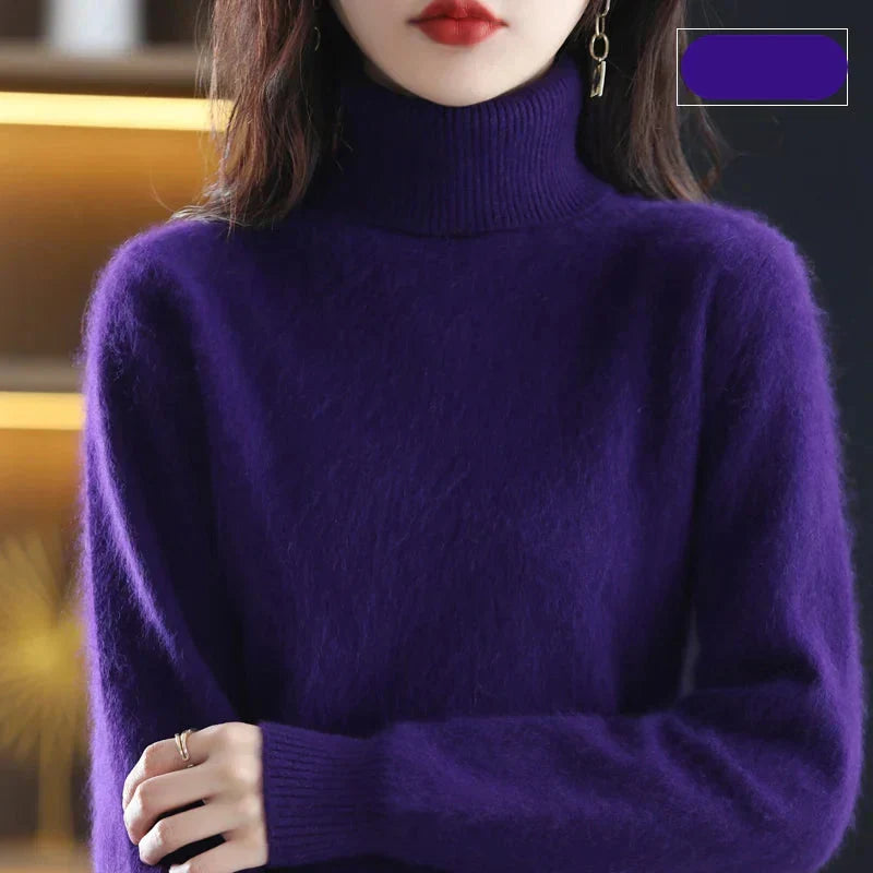 100% Pure Cashmere Turtleneck Jumper for Winter