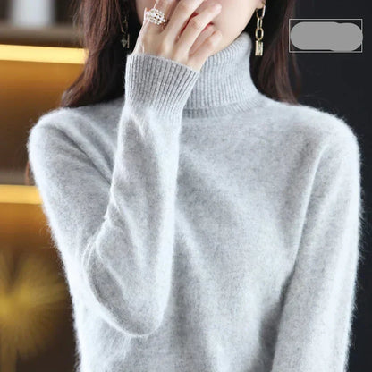 100% Pure Cashmere Turtleneck Jumper for Winter