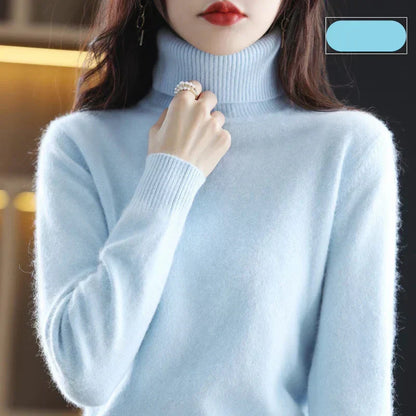 100% Pure Cashmere Turtleneck Jumper for Winter