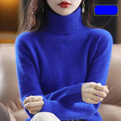 100% Pure Cashmere Turtleneck Jumper for Winter