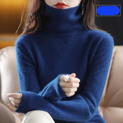 100% Pure Cashmere Turtleneck Jumper for Winter