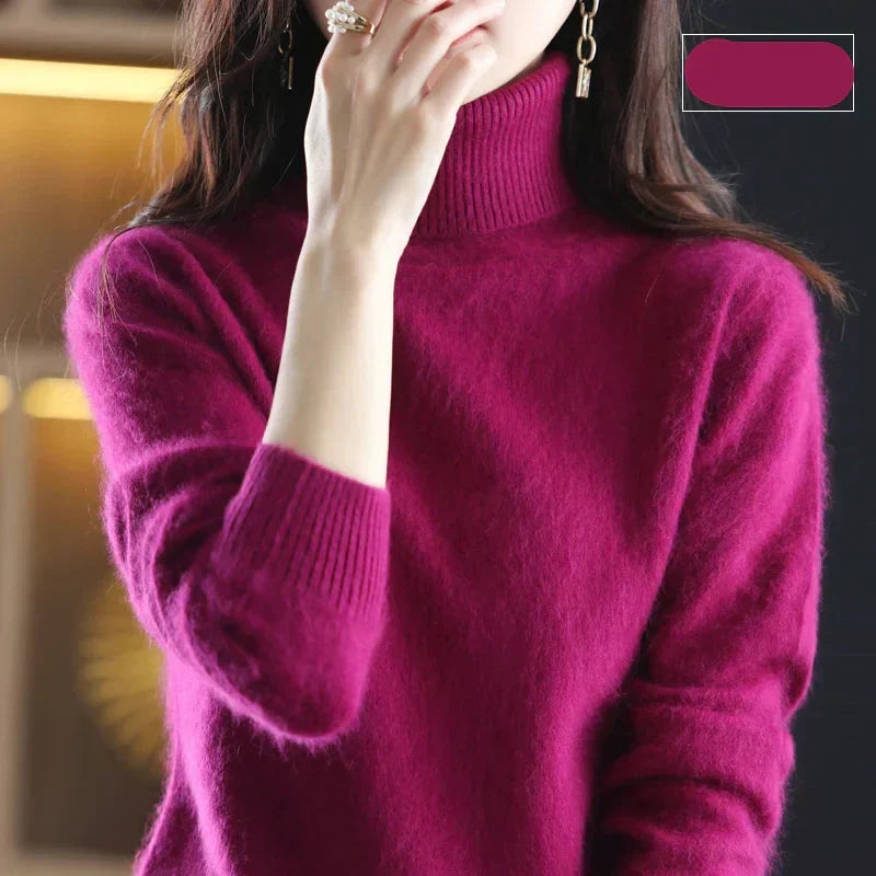 100% Pure Cashmere Turtleneck Jumper for Winter