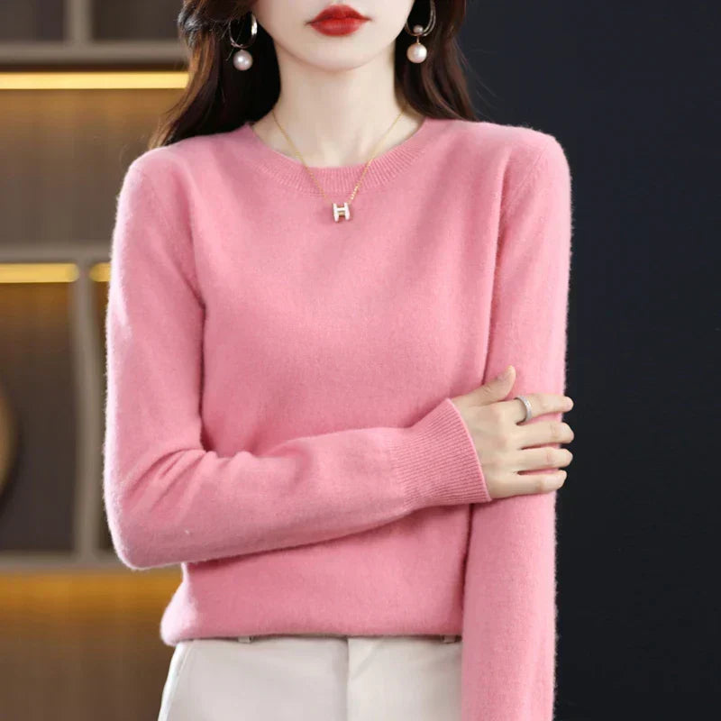 Luxurious 100% Pure Wool Cashmere Jumper for Winter