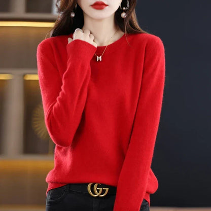 Luxurious 100% Pure Wool Cashmere Jumper for Winter