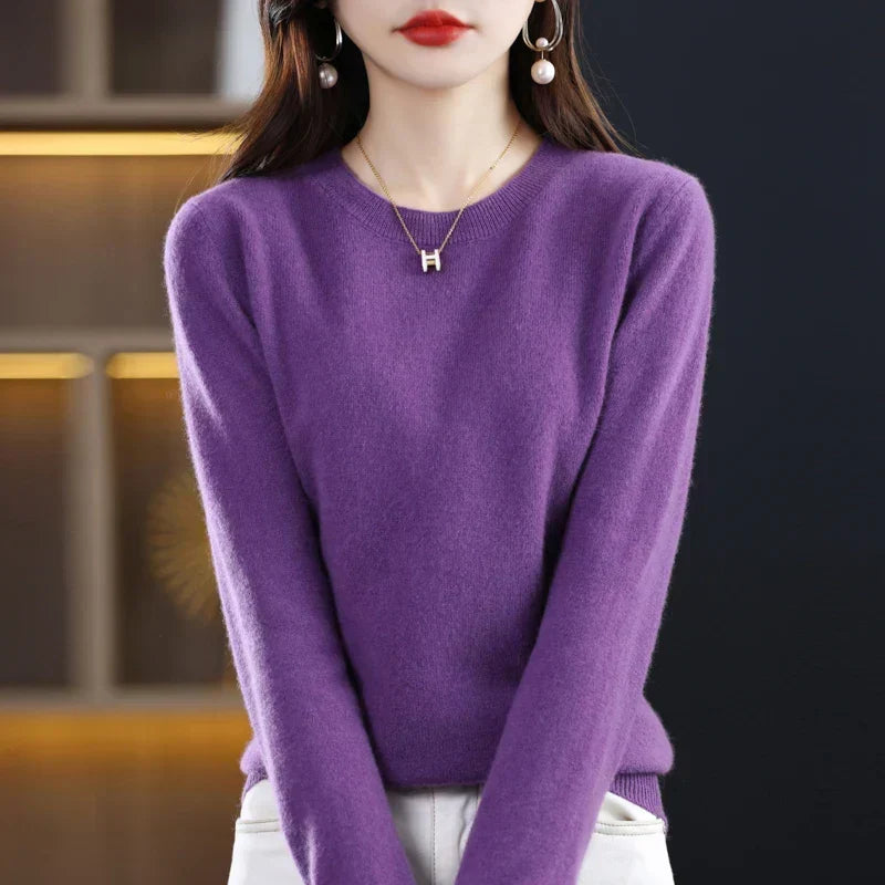 Luxurious 100% Pure Wool Cashmere Jumper for Winter