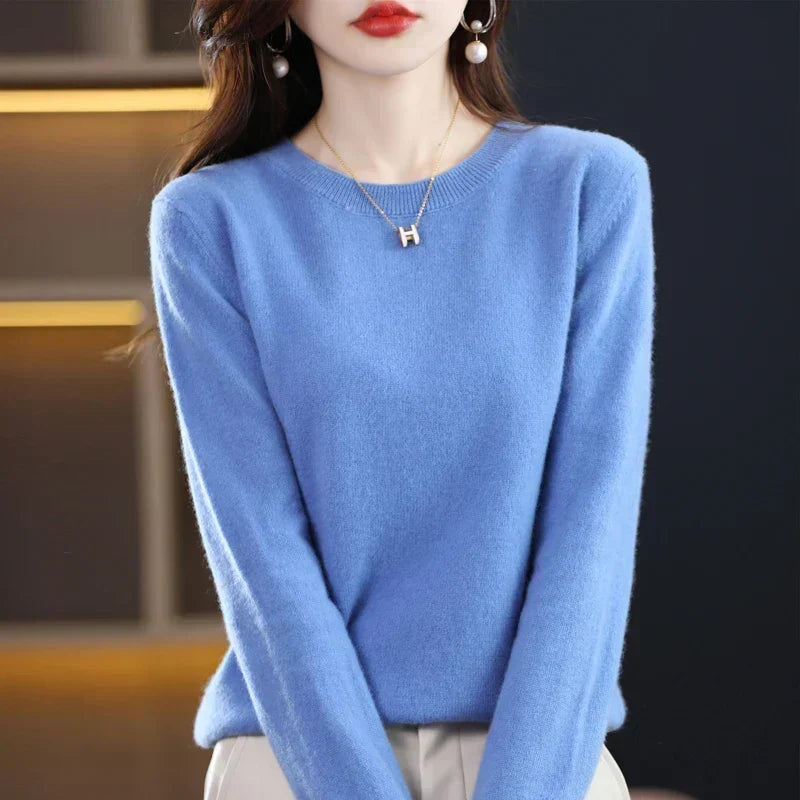 Luxurious 100% Pure Wool Cashmere Jumper for Winter
