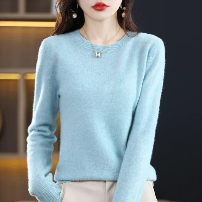 Luxurious 100% Pure Wool Cashmere Jumper for Winter