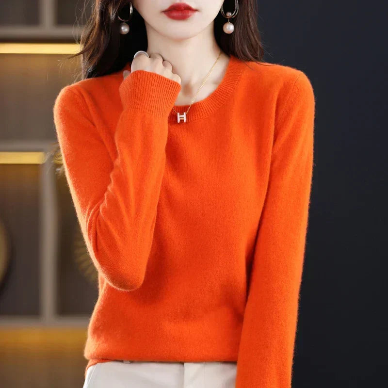 Luxurious 100% Pure Wool Cashmere Jumper for Winter